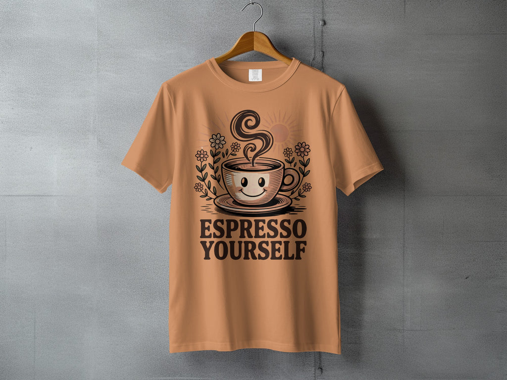 Espresso Yourself Smiling Coffee Cup Flowers Sun product type