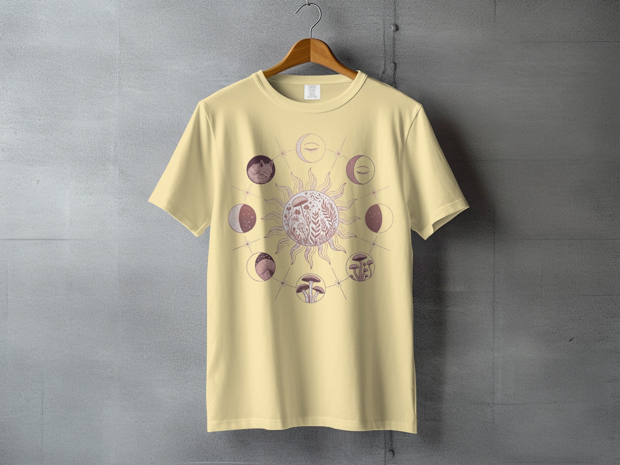 Celestial Sun Lunar Fox Mushroom Artwork product type