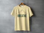 Mountain BREATHE design light yellow product type
Mountain Graphic, BREATHE Text, Yellow Tee, Cream Color, Nature Design, Outdoor Theme, Relaxation, Mindfulness, Wellness Art, Simple Style, Minimalist Look, Inspirational, Adventure Spirit, Peace Calm, Graphic Print, Uplifting Message, Earthy Tones, Mountain Peak, Positive Vibe, Graphic Top