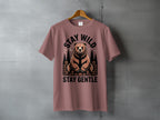 Stay Wild Stay Gentle Bear Nature Forest Scene t-shirt product type