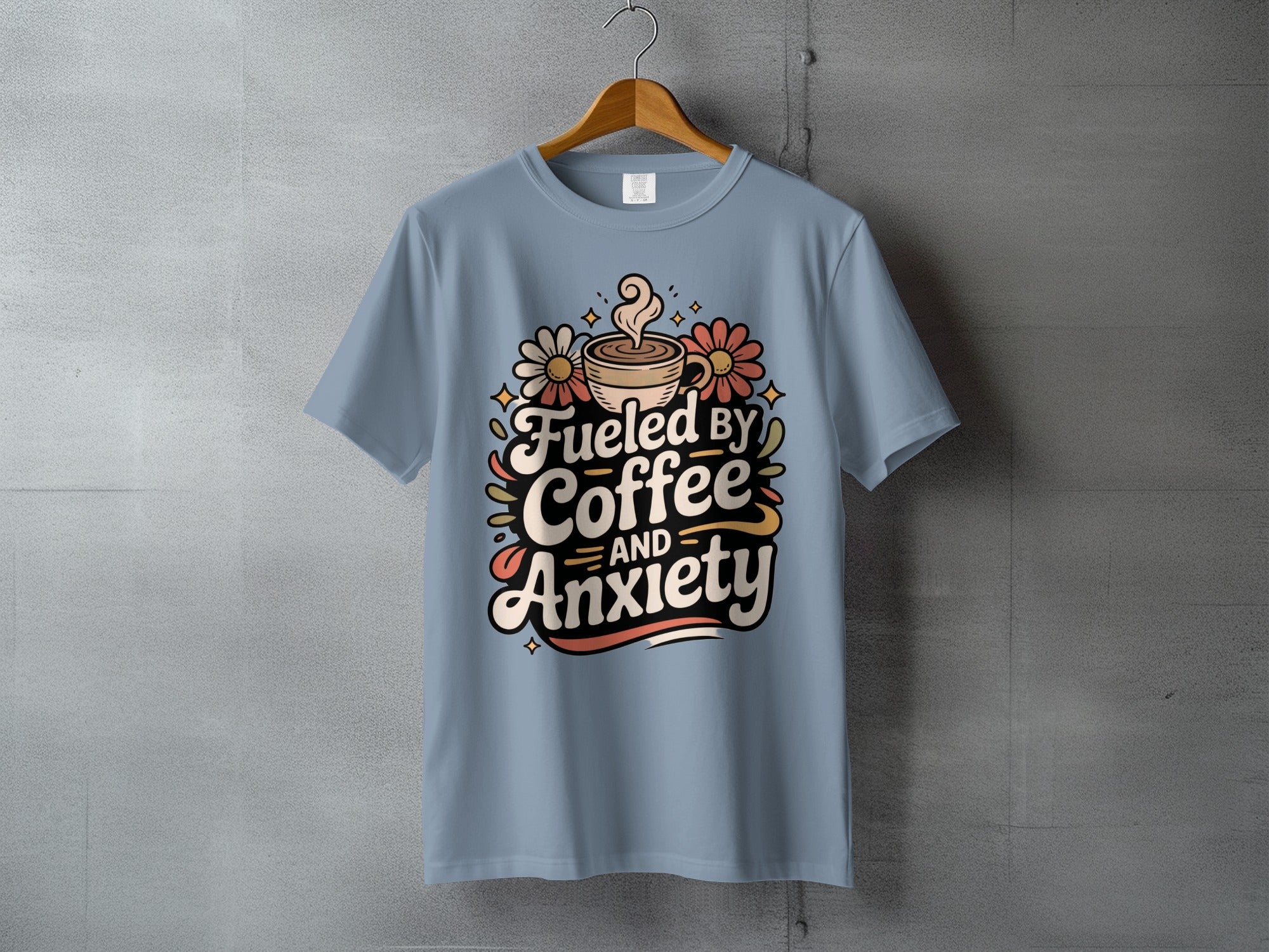 Fueled BY Coffee AND Anxiety Graphic Print product