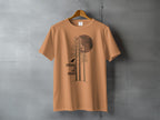 Stillness is not silence moon trees bird design T-shirt