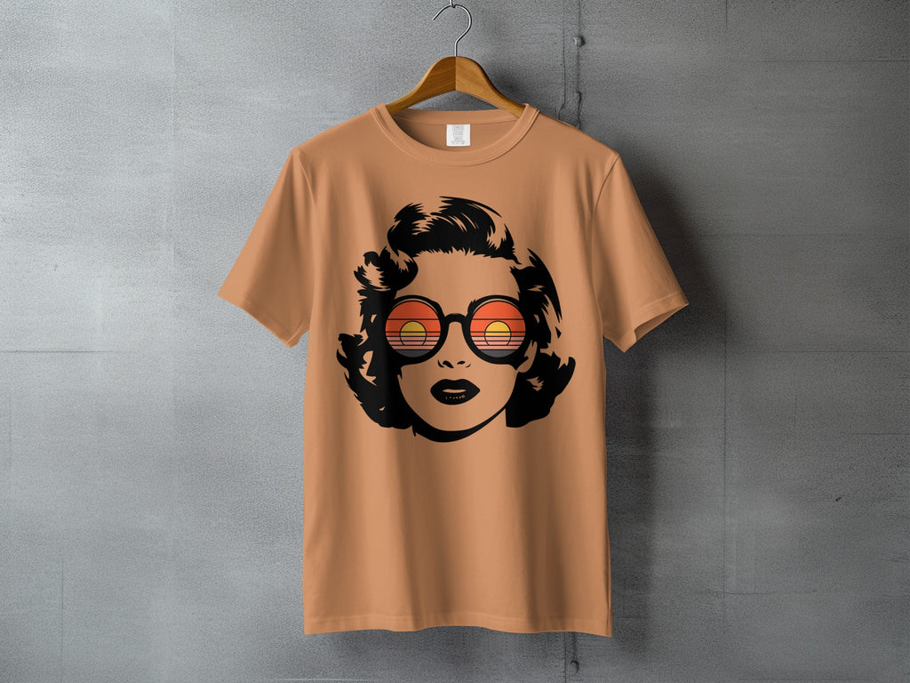Classic Diva Face Sunglasses Retro Sunset Reflection product type