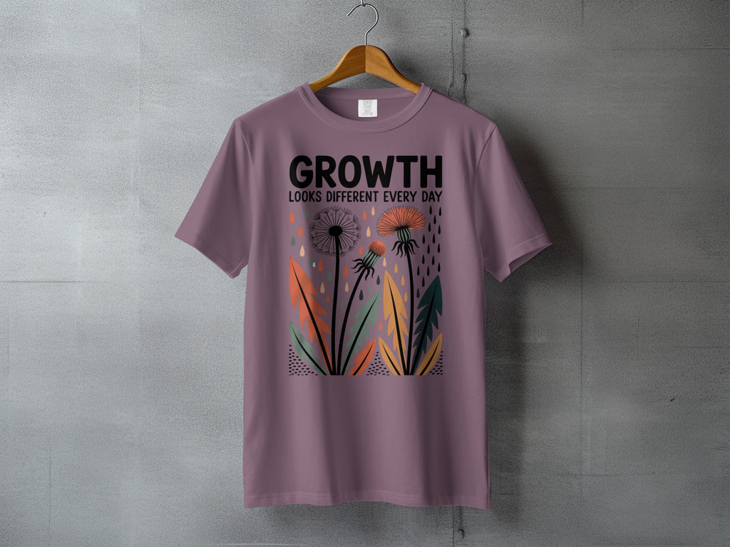 Growth Looks Different Every Day Dandelion T-shirt