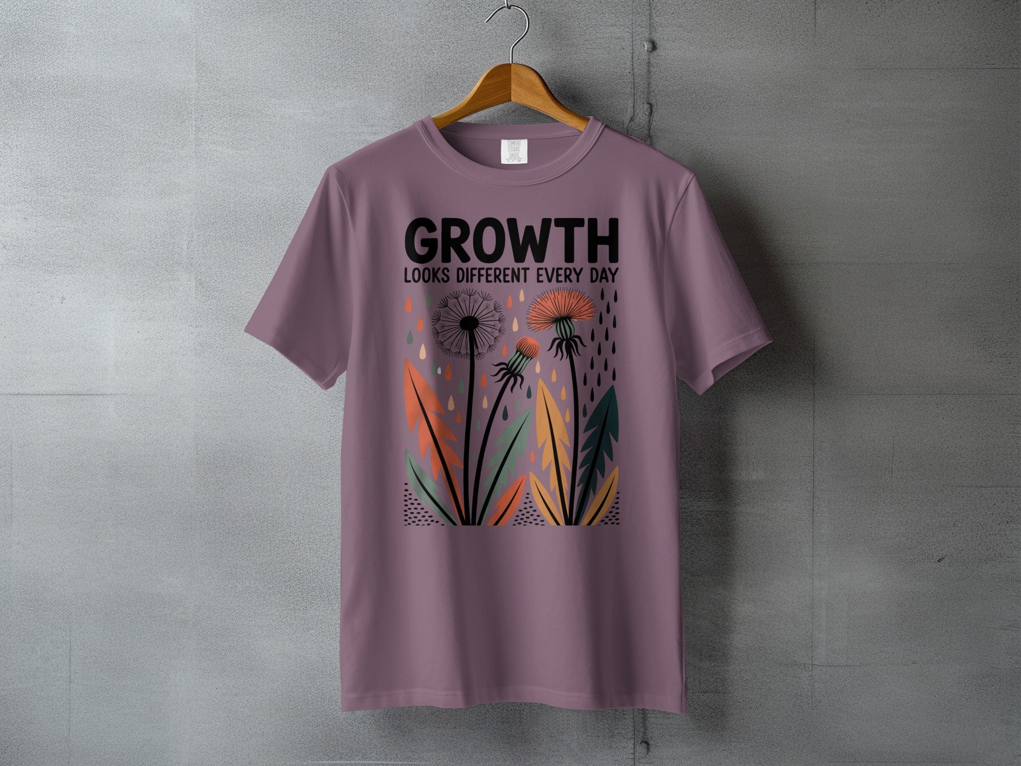 Growth Looks Different Every Day Dandelion T-shirt