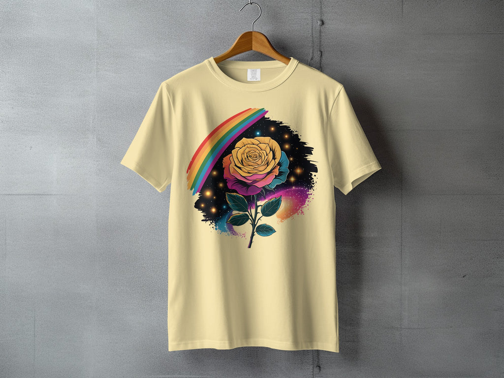 Cosmic Rainbow Rose Floral Stars Galaxy product type