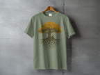 Meditative tree roots design person reading product type