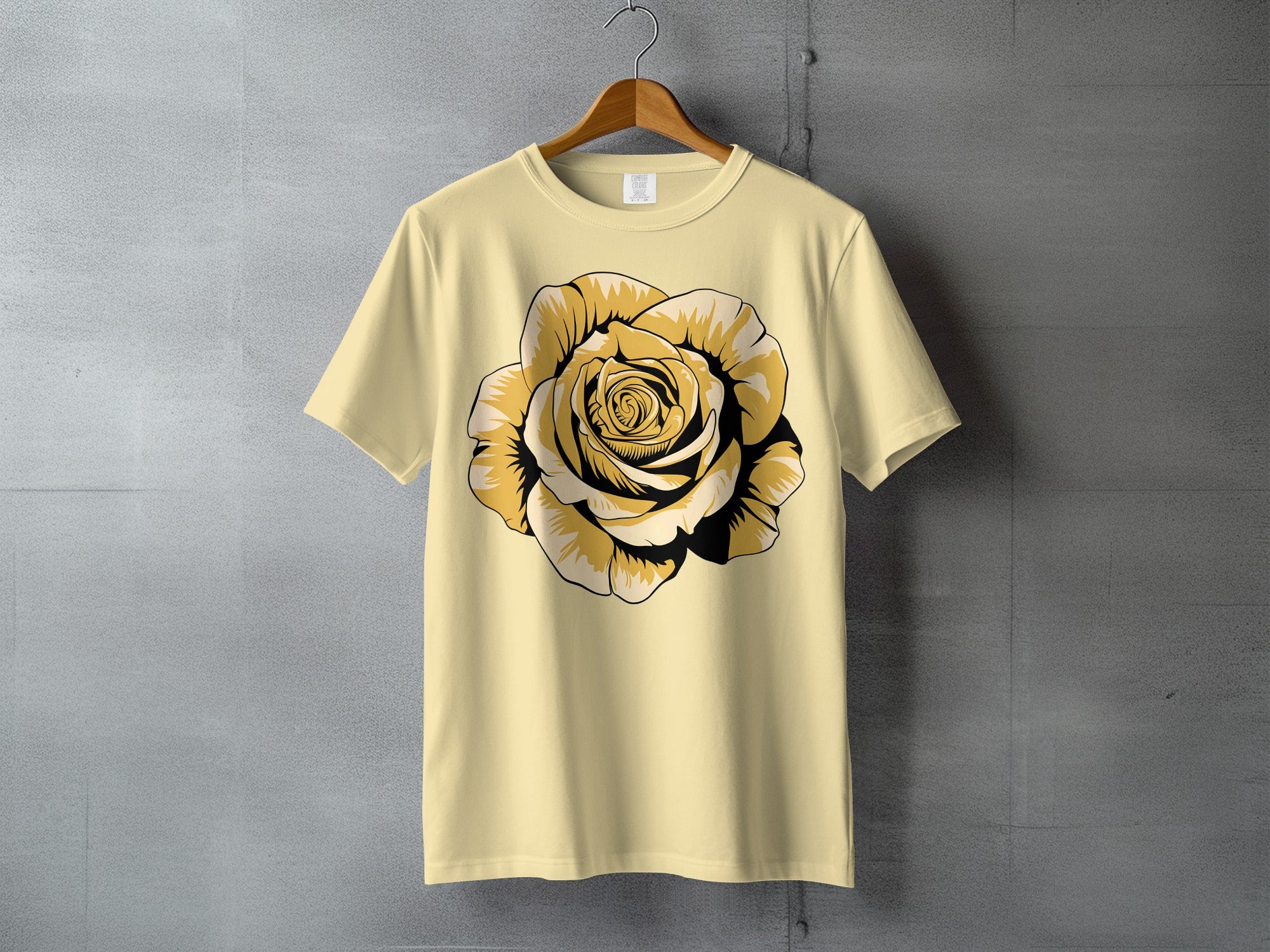Golden Rose Illustration Design Shirt product type