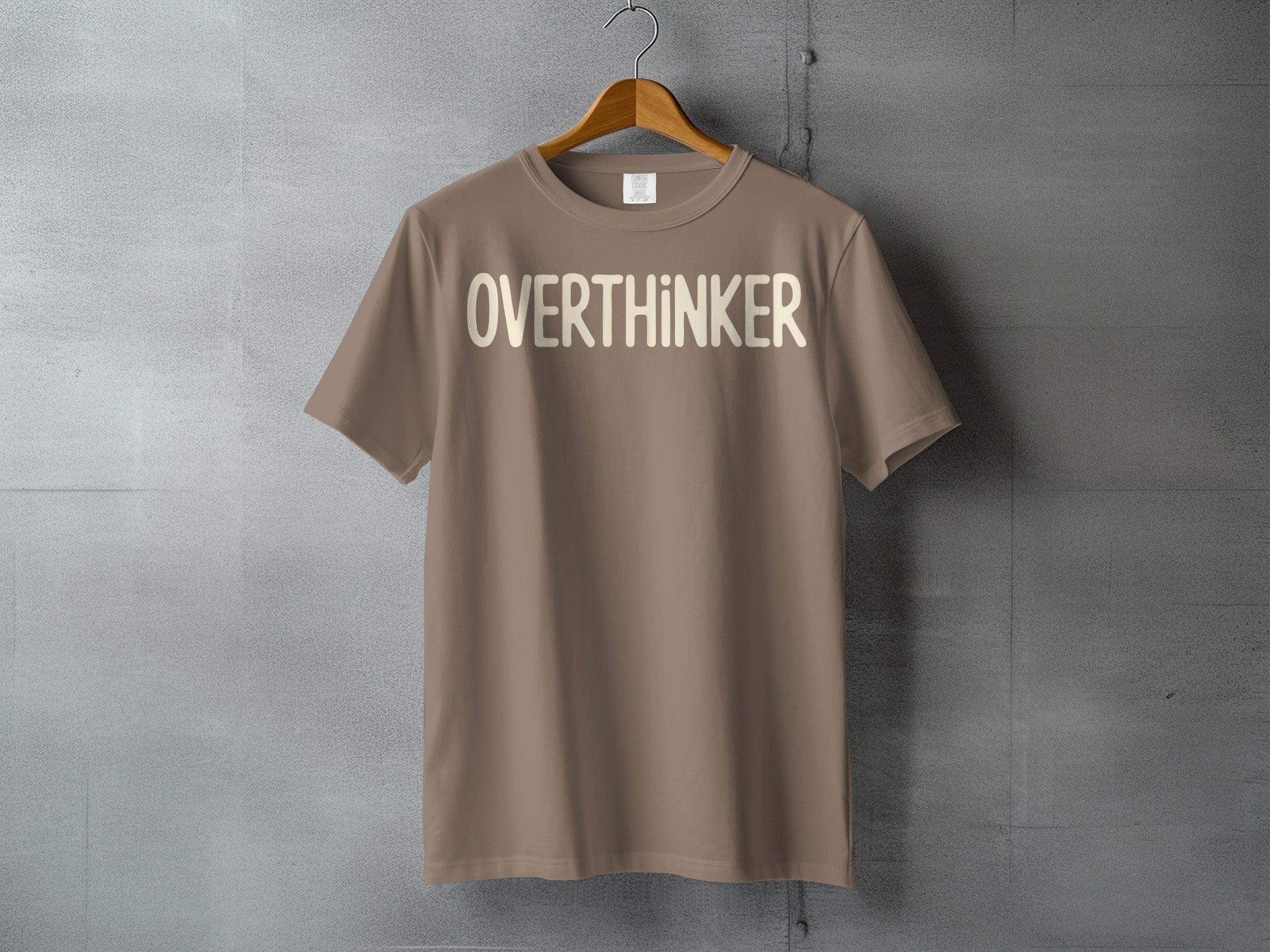 Insightful OVERTHINKER profound message graphic product type