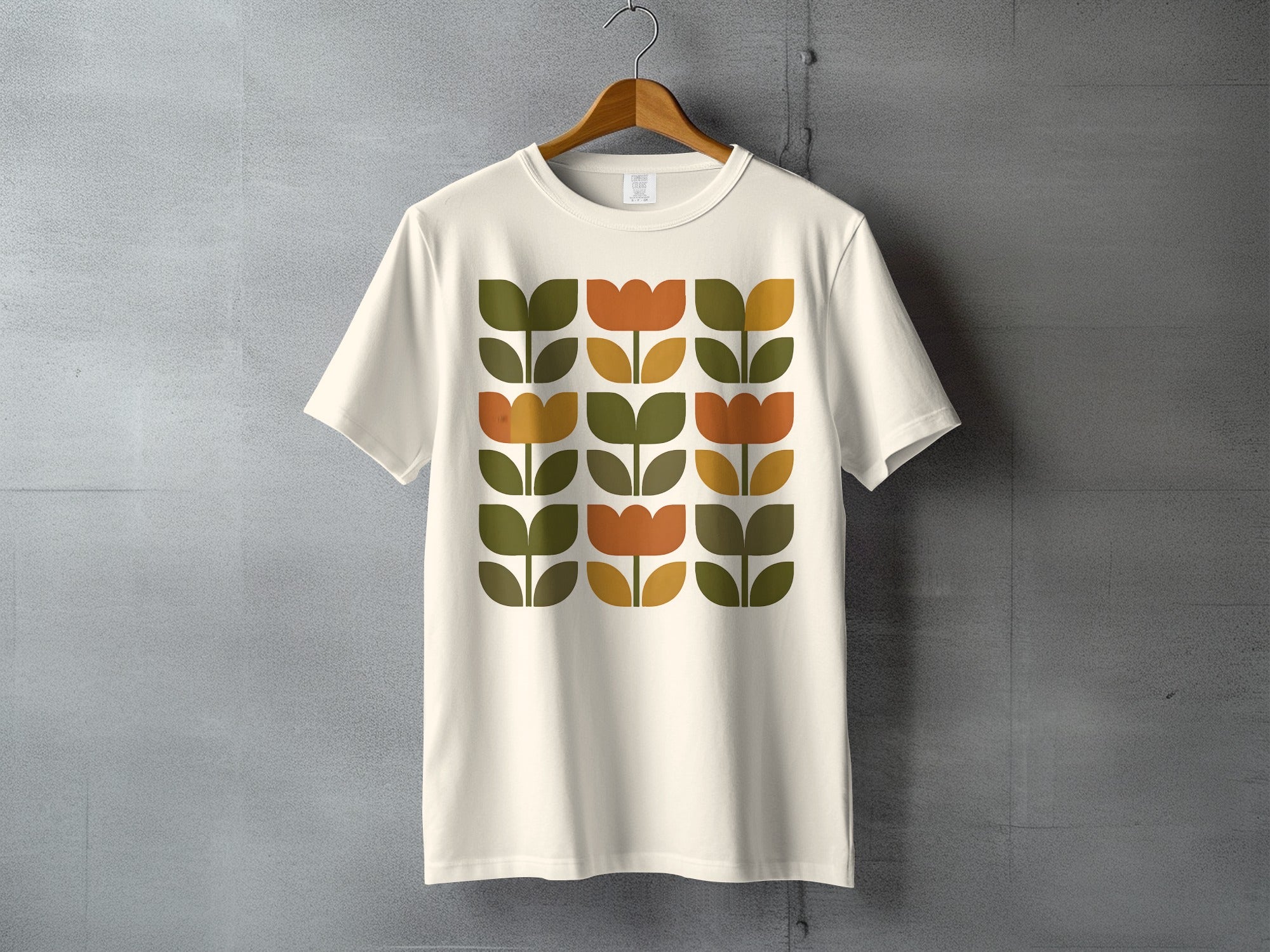 Mid Century Modern Floral Design Graphic Shirt product type