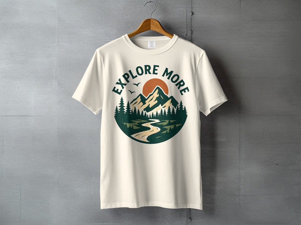 Explore More Mountain River Forest Sun Bird Graphic product type