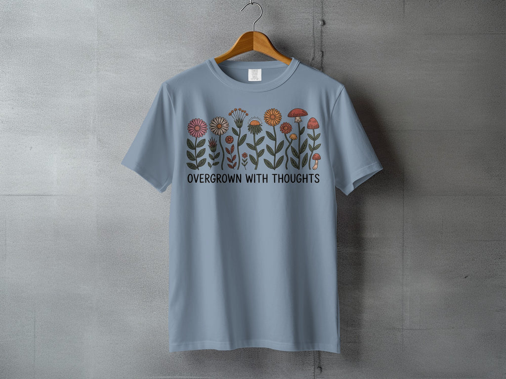 Overgrown With Thoughts Flowers Mushrooms Graphic product type