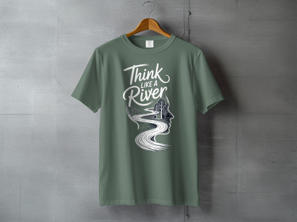 Think Like A River Nature Design Head Profile product type
T-Shirt
Think Like A River
River Design
Nature Inspired
Mindfulness
Flow State
Head Silhouette
Graphic Tee
Sage Green
Artistic Design
Inspirational Quote
Outdoor Theme
Serene Motif
Unique Print
Creative Apparel
Peaceful Design
Mental Clarity
Spiritual Journey
Thoughtful Gift
Modern T-shirt