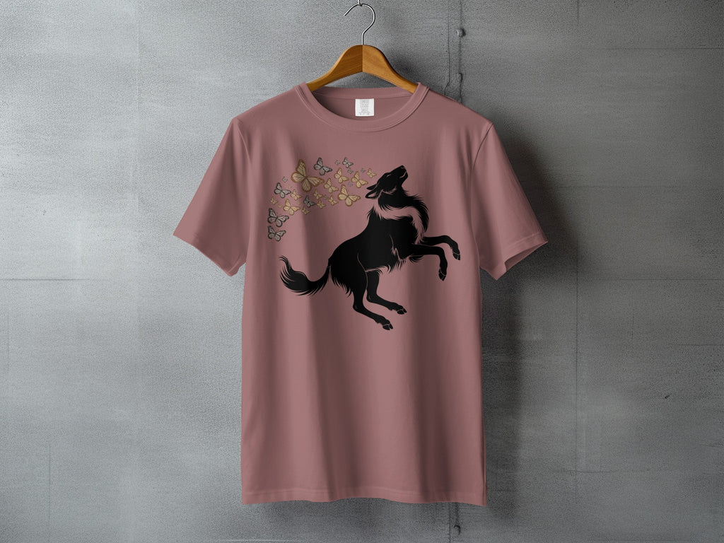 Mystical Wolf Butterflies Howling Pink Nature Inspired product type