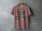 LET IT RAIN LET IT GROW plant sprout design t-shirt