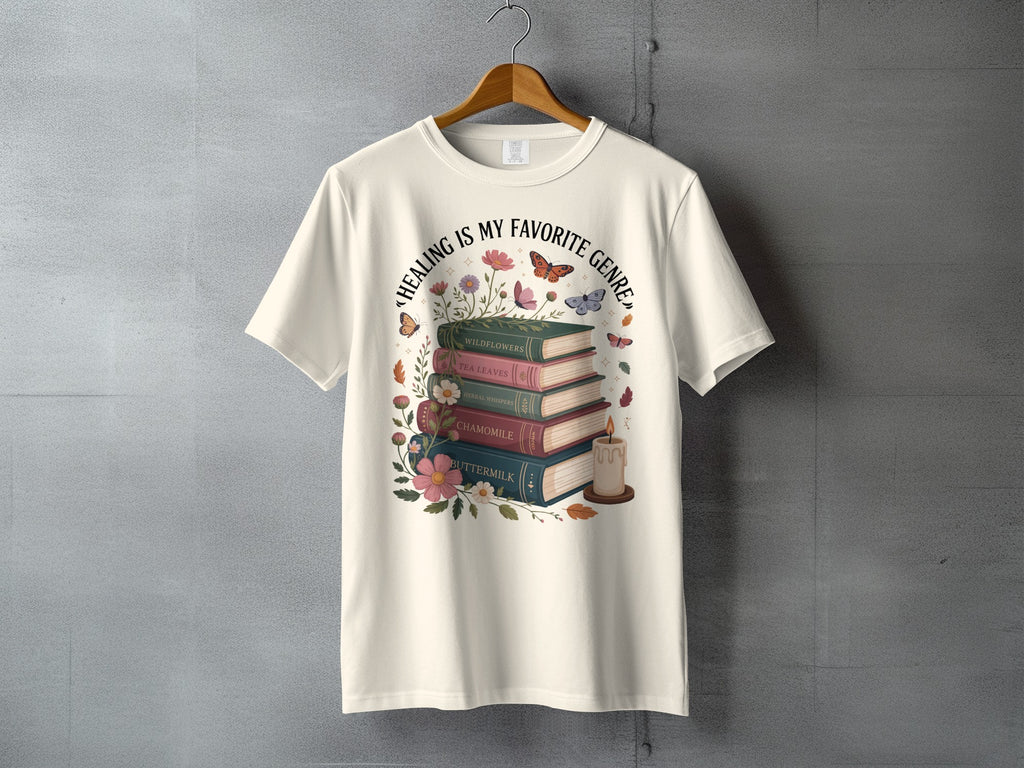 Healing Is My Favorite Genre Books Butterflies Flowers product type