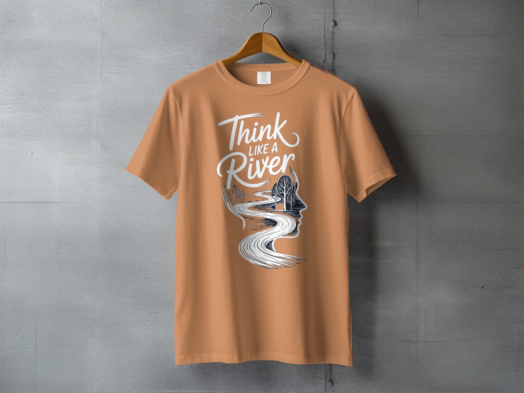 Think LIKE A River Mindful Flow Nature T-shirt product type