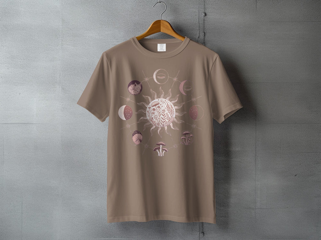 Mystical Sun Moon Fox Mushrooms Celestial Botanical product type