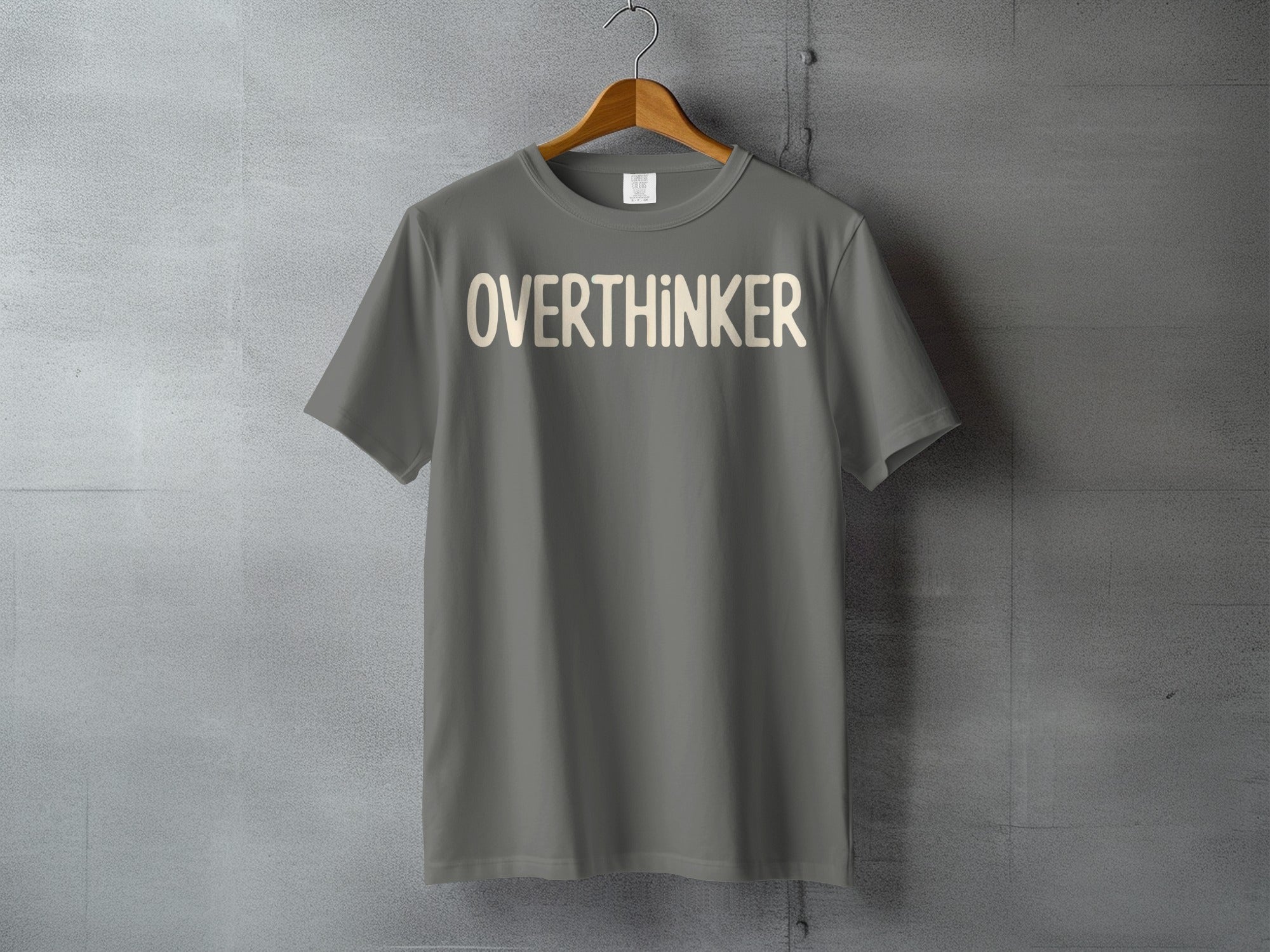 Overthinker Gray Graphic T-shirt product type