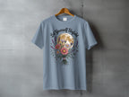 Let Yourself Unfold Full Moon Flower Bouquet Stars t-shirt