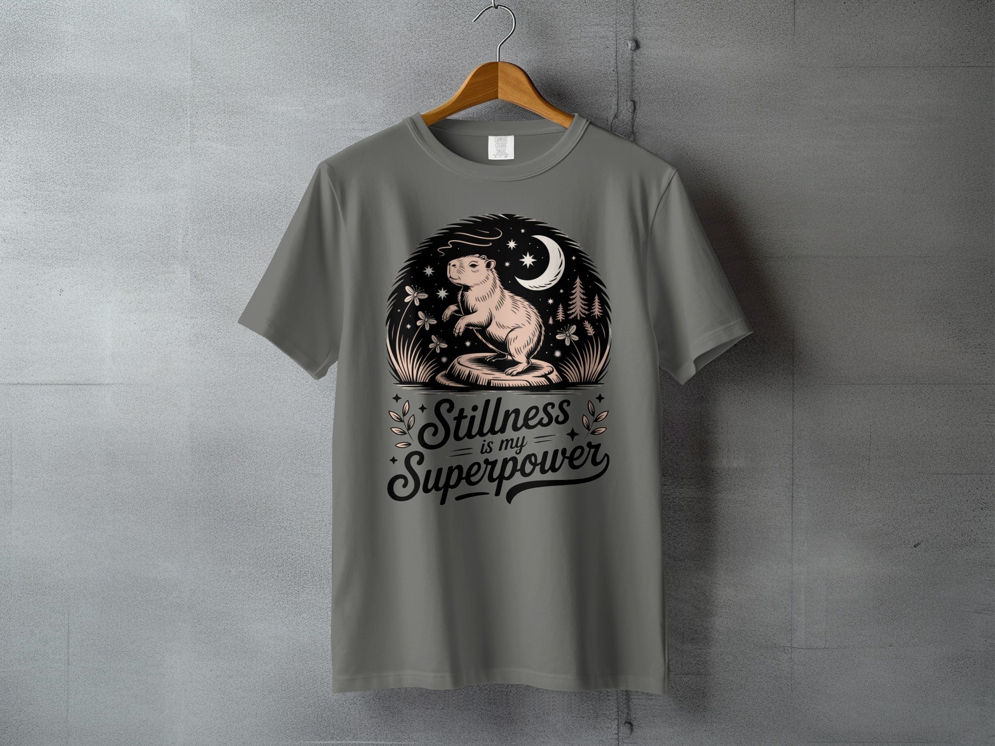 Stillness is my Superpower Capybara Moon Stars Forest product type
