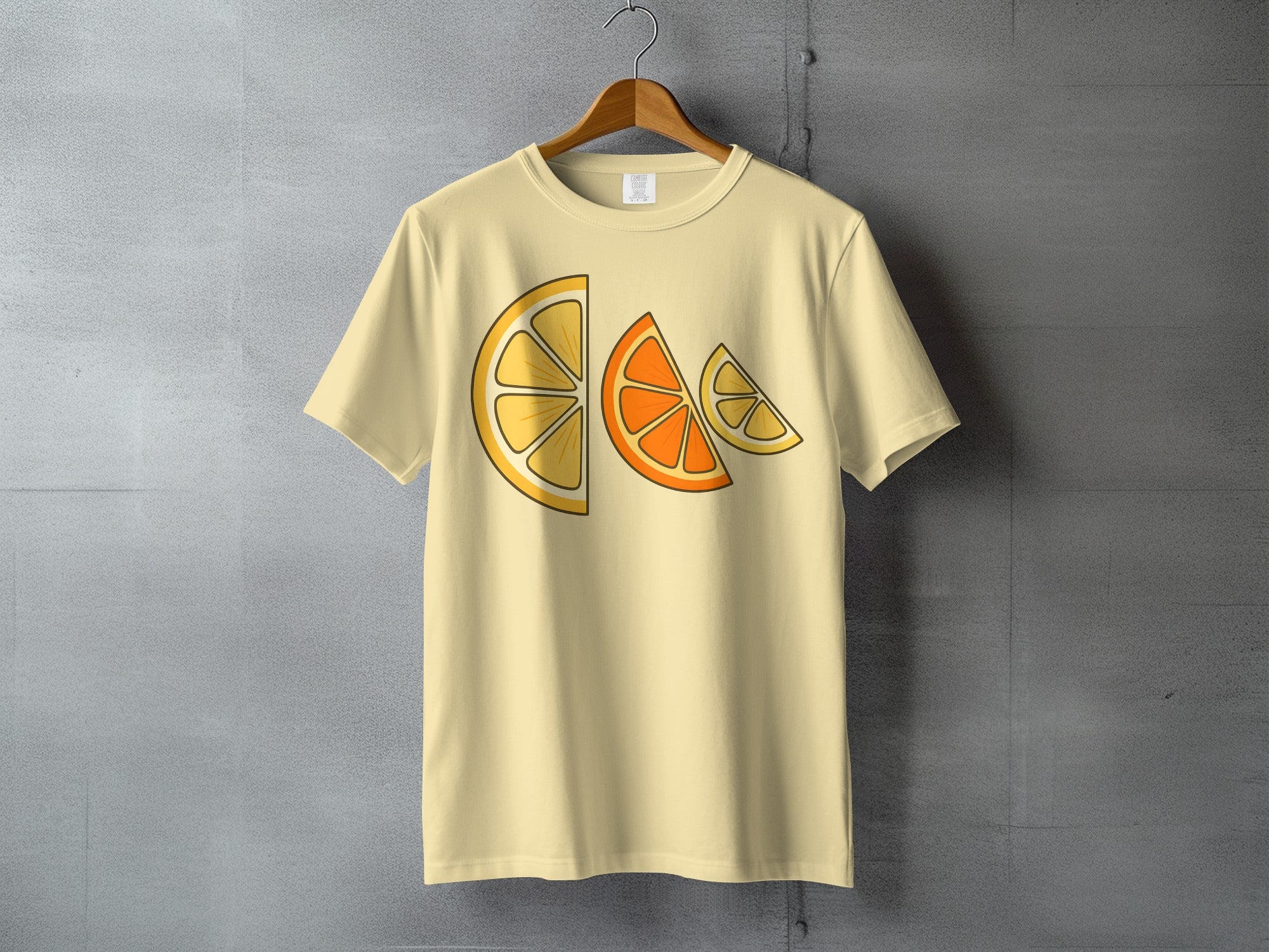 Lemon orange fruit slices print apparel product type
T-shirt, Shirt, Tee, Citrus slices, Lemon slice, Orange slice, Fruit slices, Fruit graphic, Fruit print, Summer fruit, Yellow shirt, Cream shirt, Graphic tee, Casual tee, Summer tee, Bright design, Fruity design, Apparel, Clothing, Short sleeve