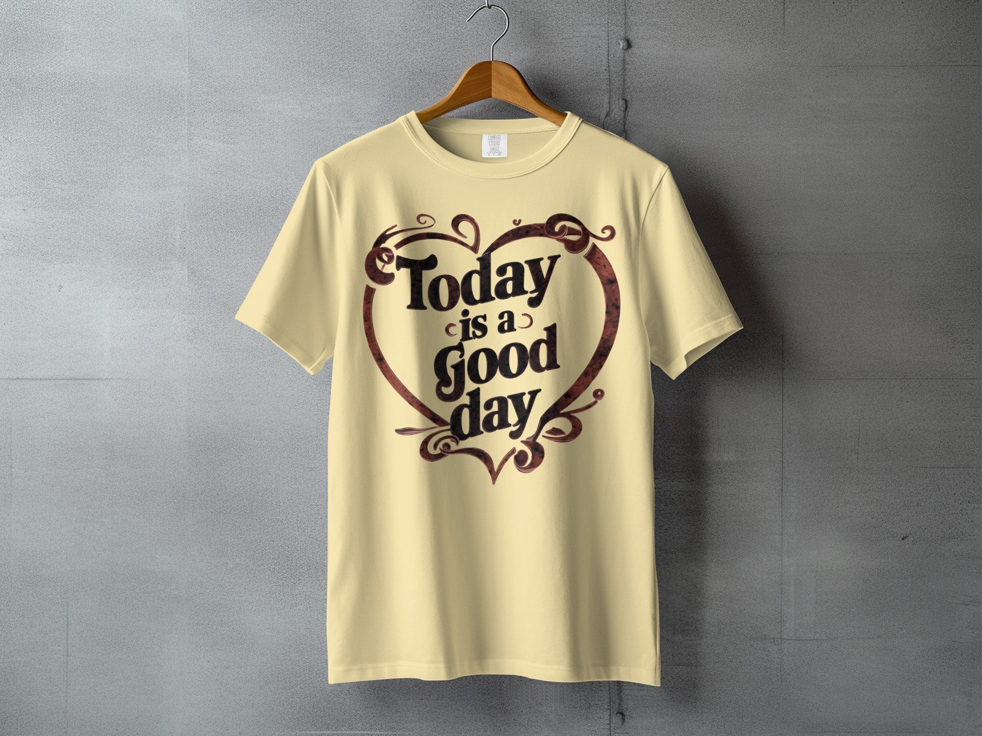 Today is a good day inspirational heart design t-shirt product type