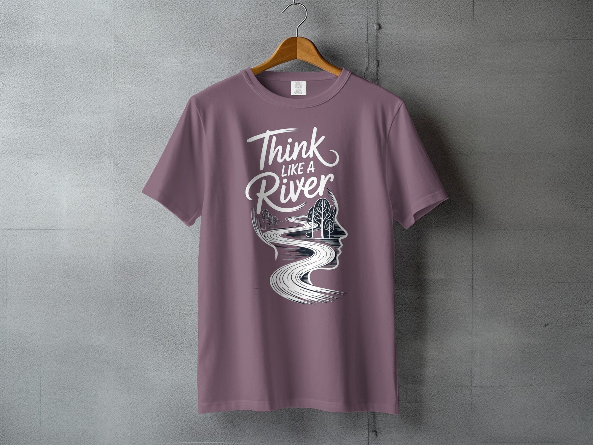 Think Like a River Head Silhouette Mauve product type