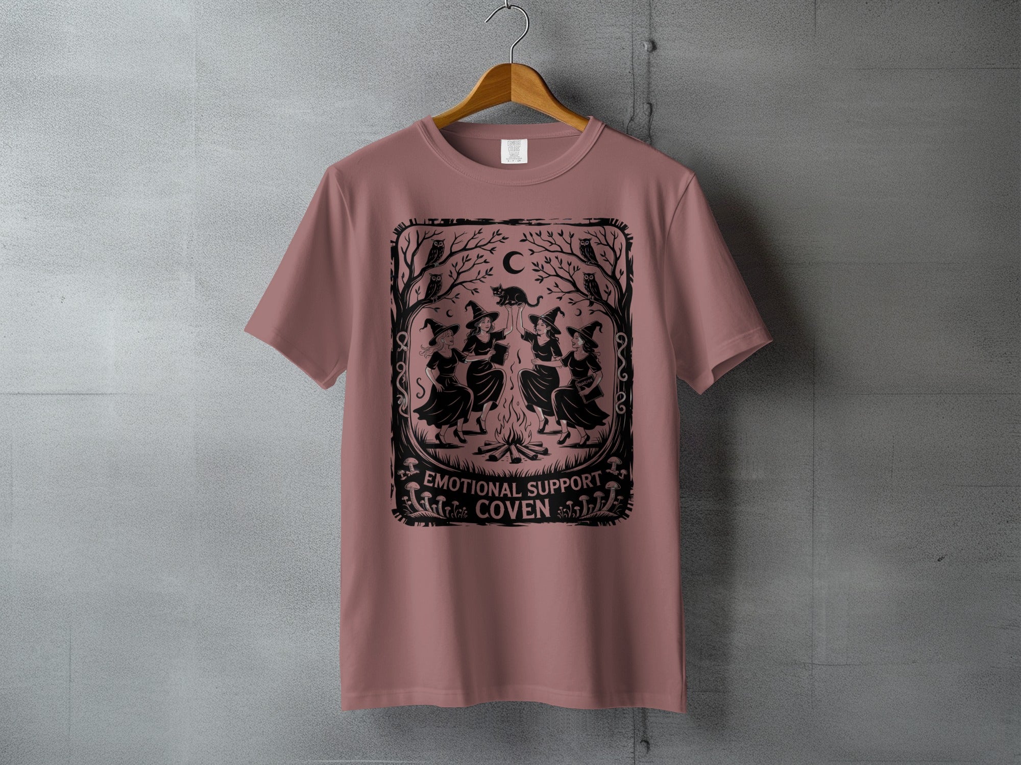 Emotional Support Coven Witches Bonfire Owls Cat product type