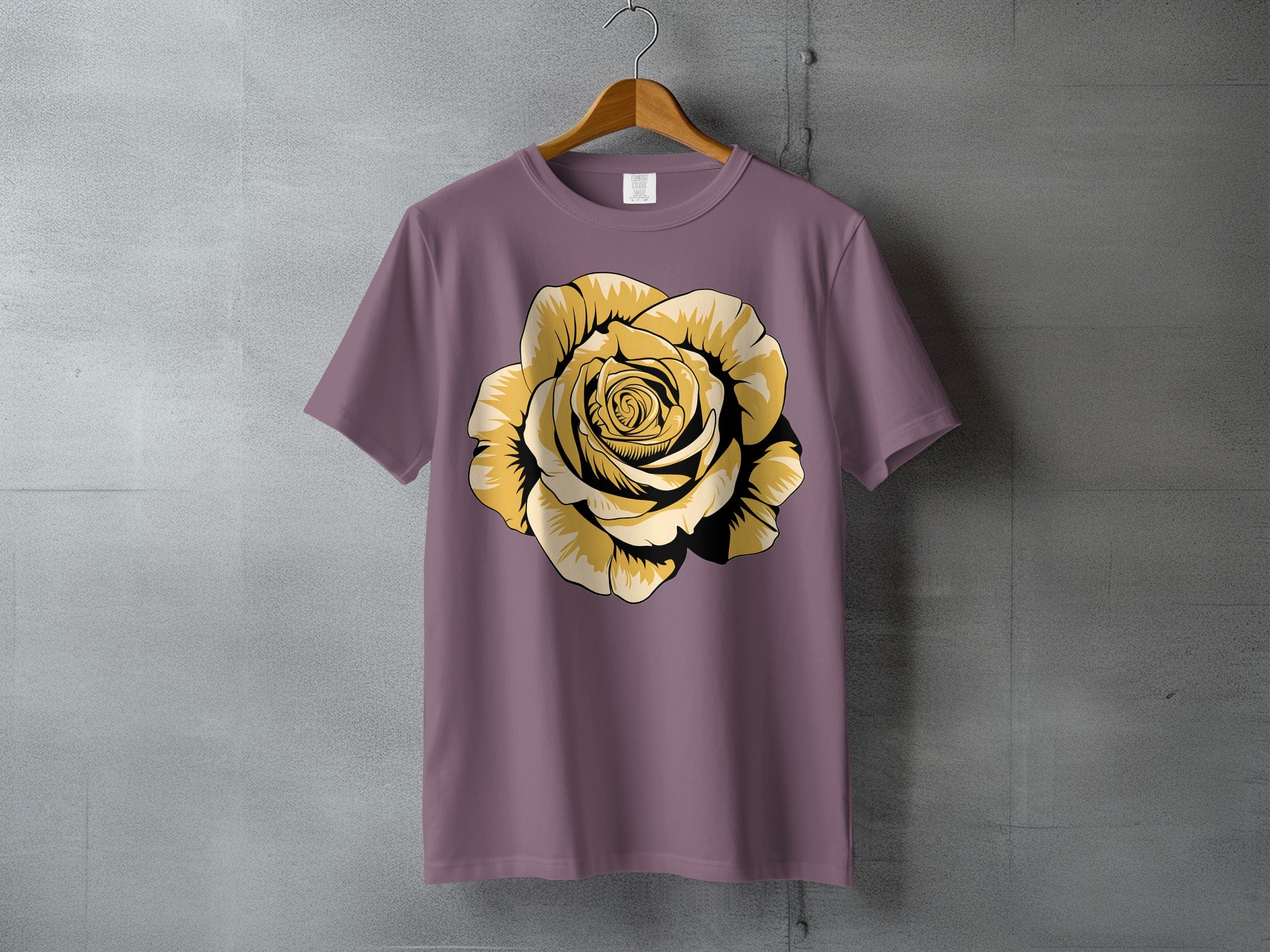 Mauve Golden Yellow Rose Floral Graphic product type
