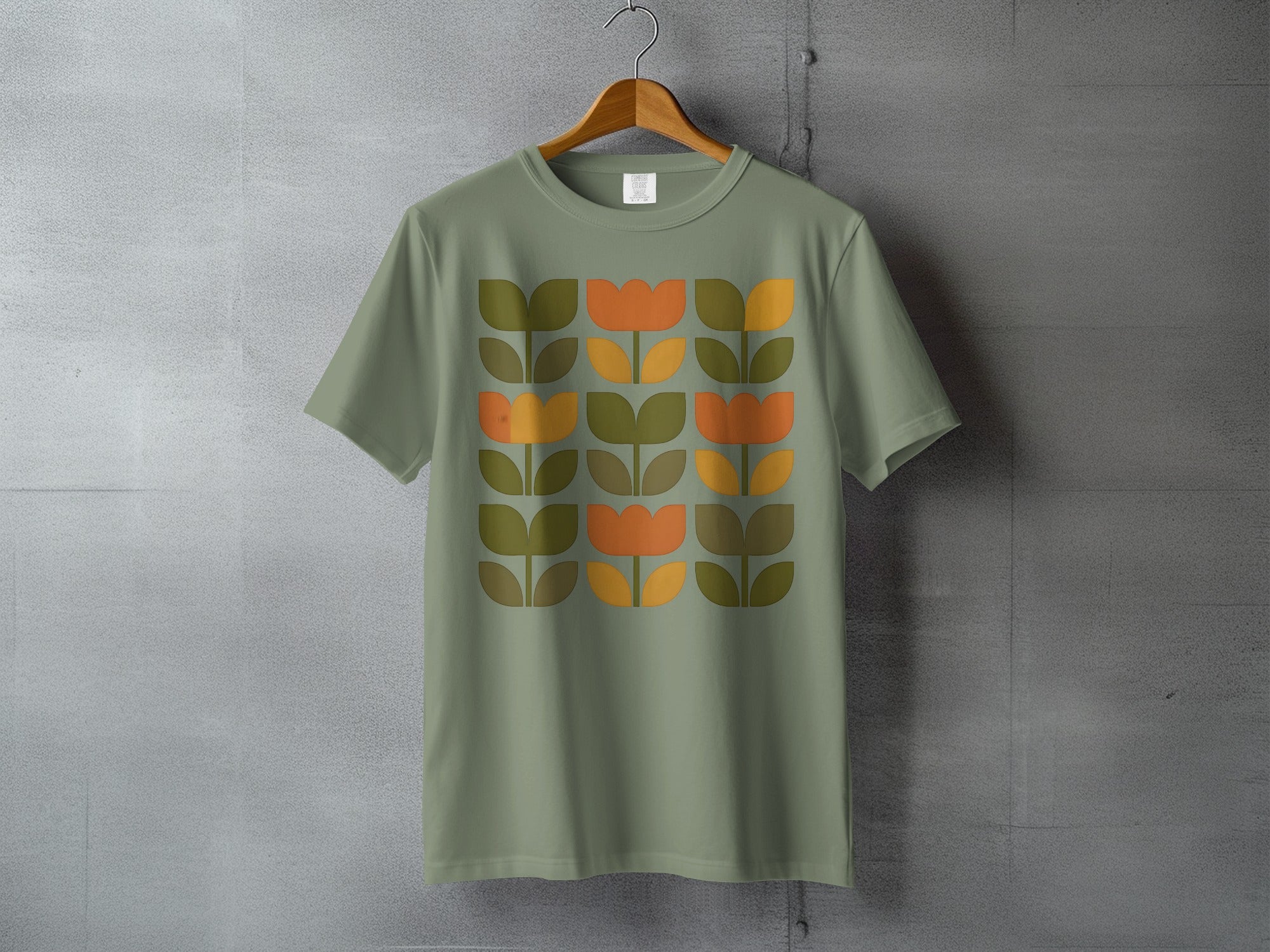 Retro Floral Pattern Mid Century Bloom Design Tee product type
T-shirt
Retro
Floral
Pattern
MidCentury
Modern
Botanical
Flower
Tulip
Abstract
Green
Orange
Brown
Geometric
Vintage
Style
Design
Art
Nature
Apparel