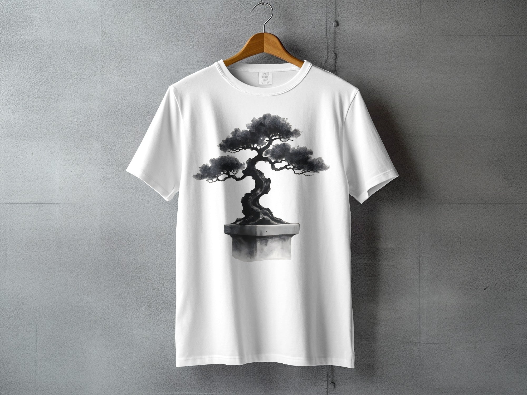 Ink wash Bonsai Tree Design Japanese Art Style product type