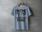 I'M FINE IT'S FINE EVERYTHING'S FINE Smiley product type
I'M FINE
IT'S FINE
EVERYTHING'S FINE
Smiley Face Design
Sarcastic Quote
Funny Graphic
Humorous Statement
Positive Message
Blue Tee
Black Print
Distressed Text
Quote Shirt
Graphic Top
Cool Design
Unisex Apparel
Gift Idea
Optimistic Vibe
Daily Humor
Mood Tee
Laid Back Style