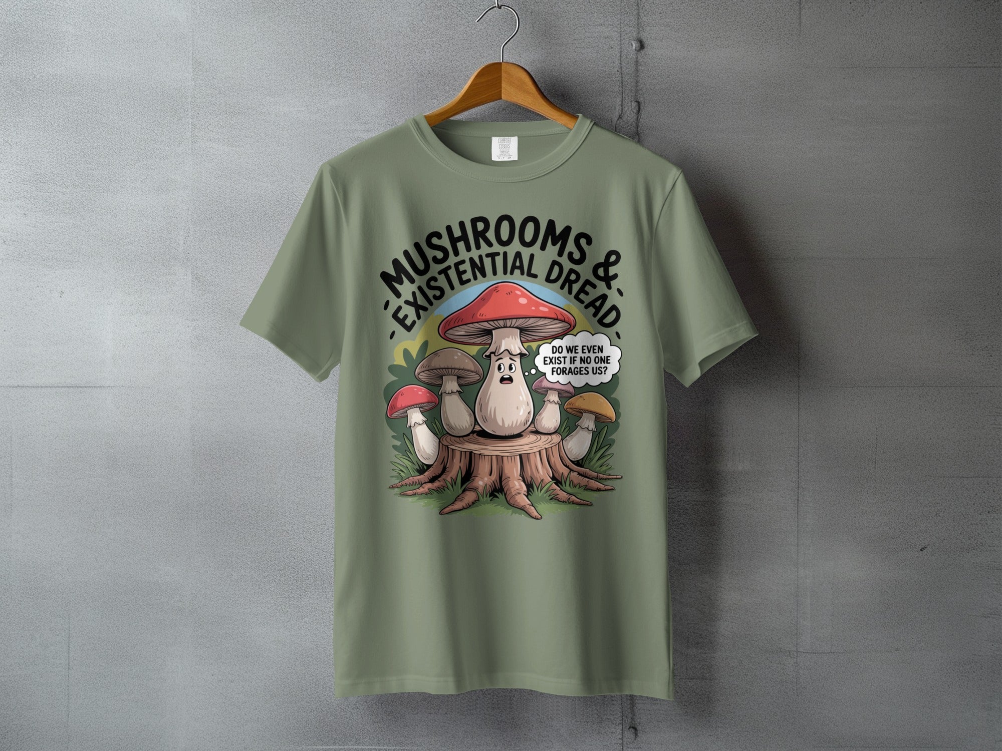 MUSHROOMS & EXISTENTIAL DREAD funny design product type
Mushroom
Existential Dread
Fungi
Humorous
Funny
Graphic Design
Mycology
Philosophy
Nature Lover
Woodland
Shroom Lover
Deep Thoughts
Quirky Art
Unique Gift
Cartoon Style
Foraging Theme
Forest Life
Tree Stump
Funny Quote
Creative Design