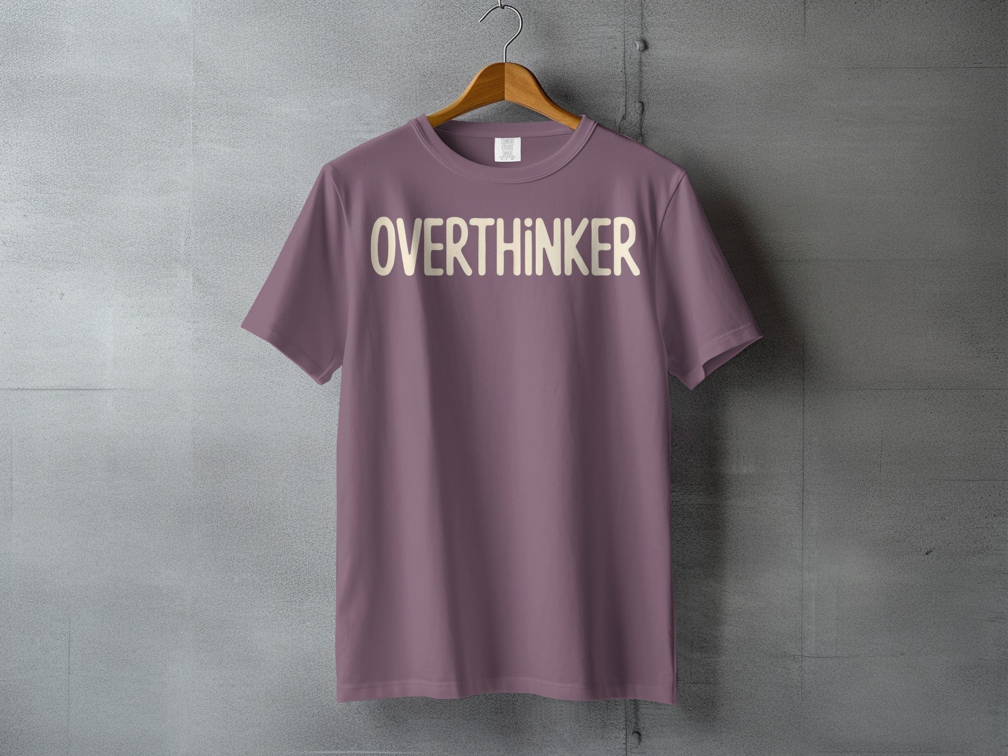 OVERTHINKER Mauve Purple T-Shirt product type