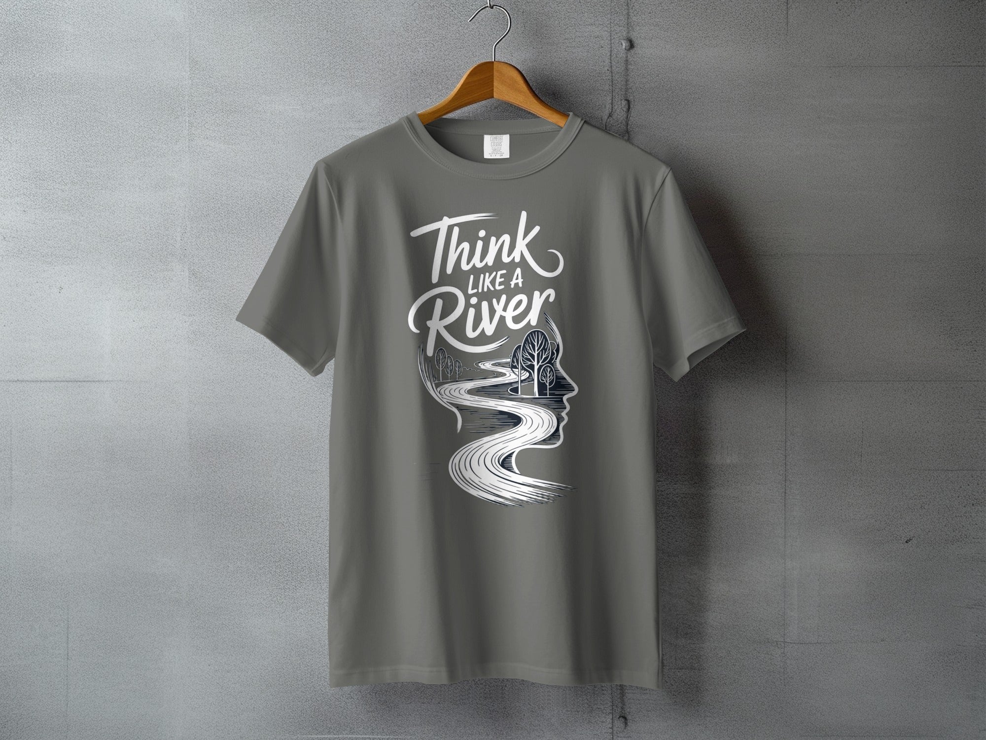 Think Like A River Graphic Tee Mindful Design product type

Think Like A River
River graphic
Mindful design
Nature inspired
Flow concept
Serenity print
Calm fashion
Philosophical art
Grey apparel
Unique statement
Graphic tee
Artistic top
Meditation clothing
Tree illustration
Conscious lifestyle
Inspirational wear
Mental clarity
Spiritual journey
Human profile
Abstract landscape