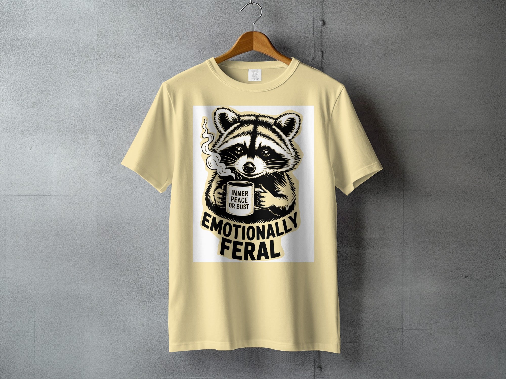 Raccoon Coffee Inner Peace Or Bust Emotionally Feral product type