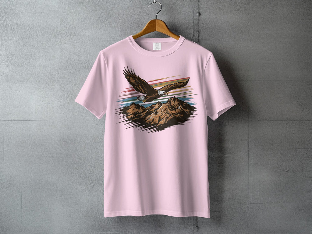 Eagle Flying Mountain Scene Colorful Sky product type
