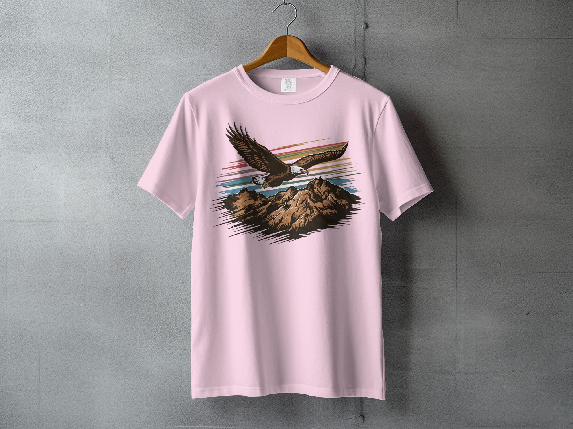 Eagle Flying Mountain Scene Colorful Sky product type