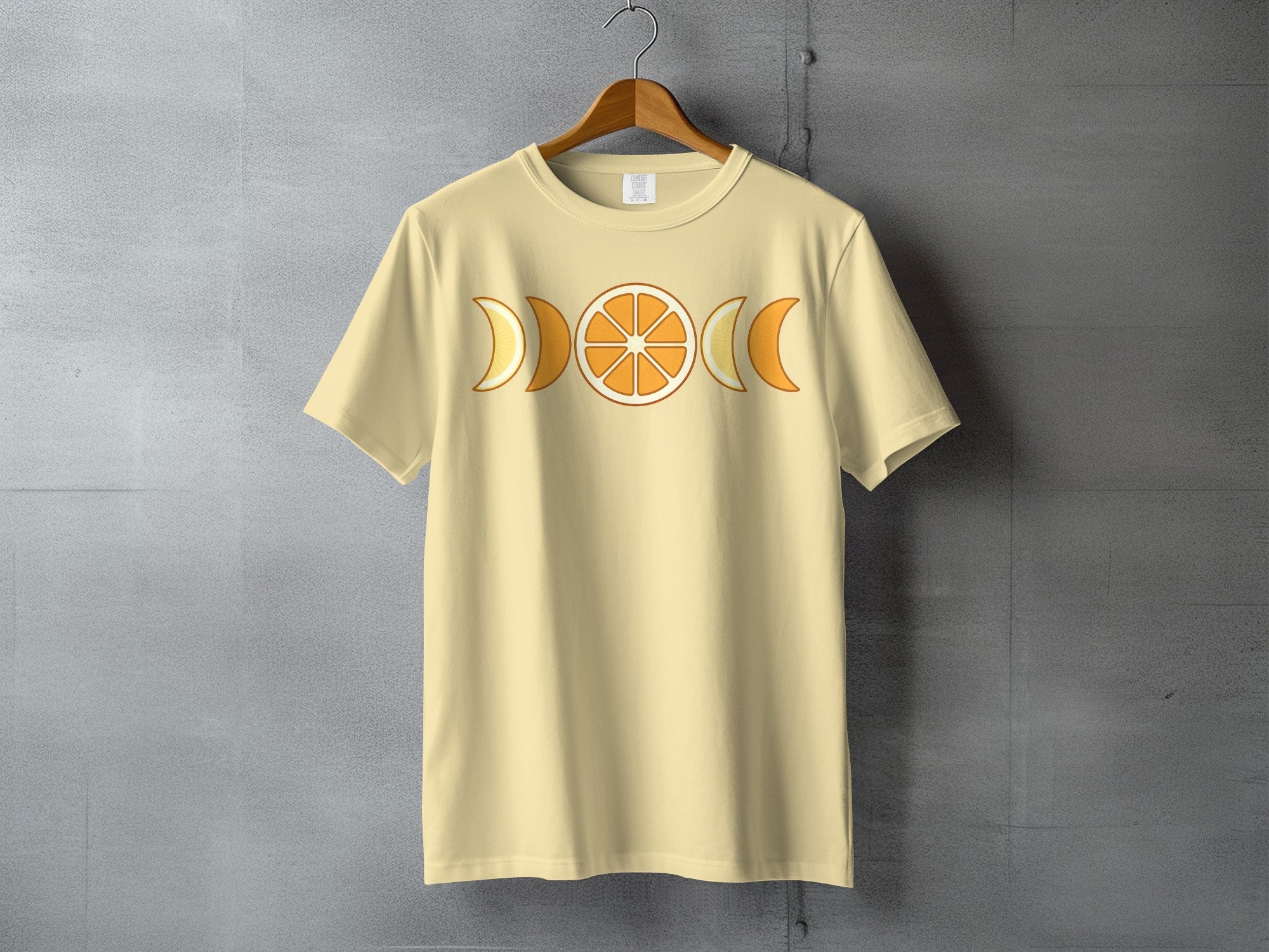 Orange Crescent Moon Phases Fruit Slice Design product type