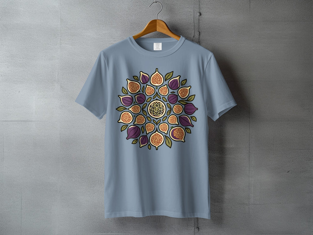 Colorful Fig Fruit Mandala Botanical Pattern Unique product type