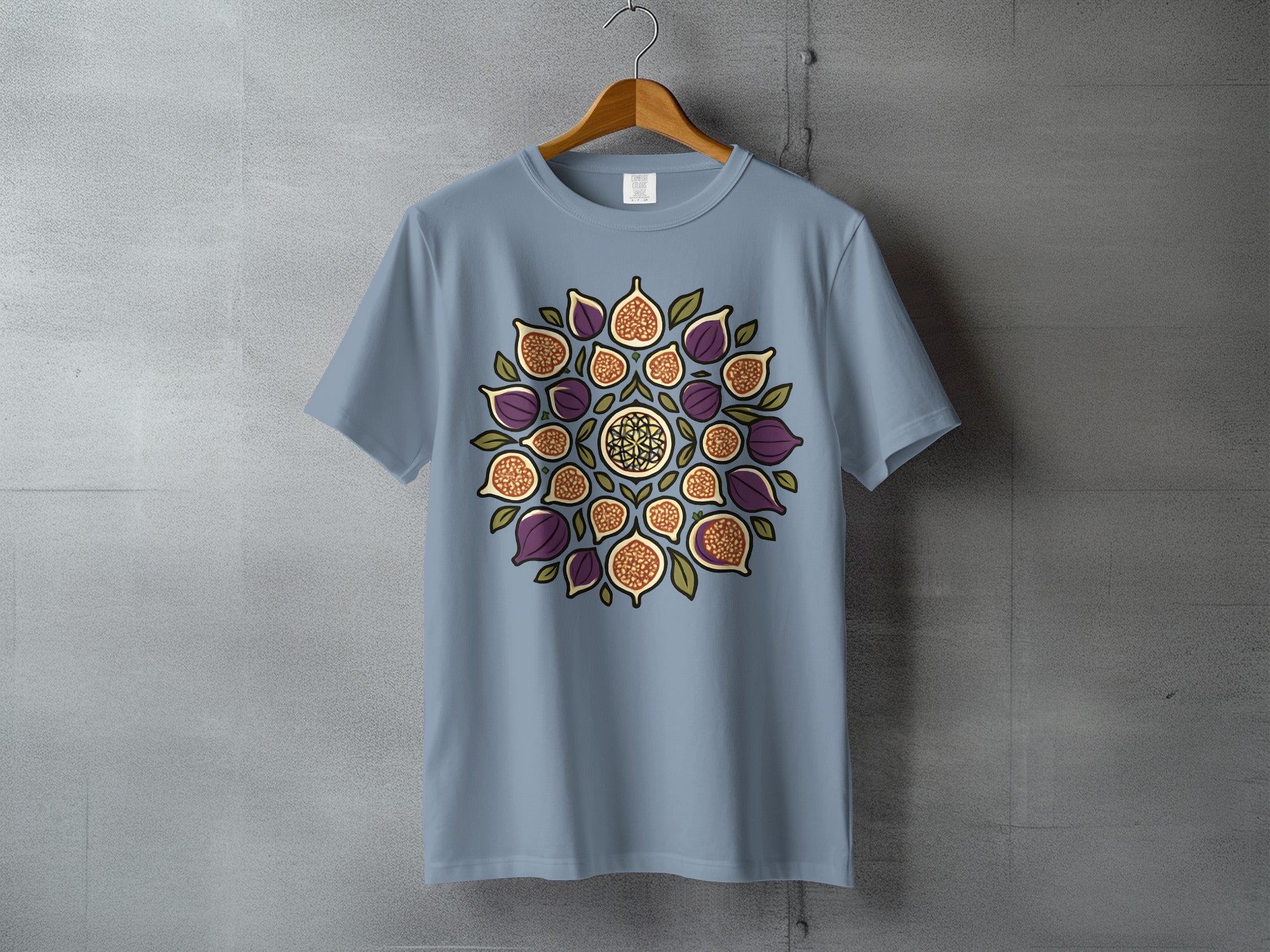 Colorful Fig Fruit Mandala Botanical Pattern Unique product type