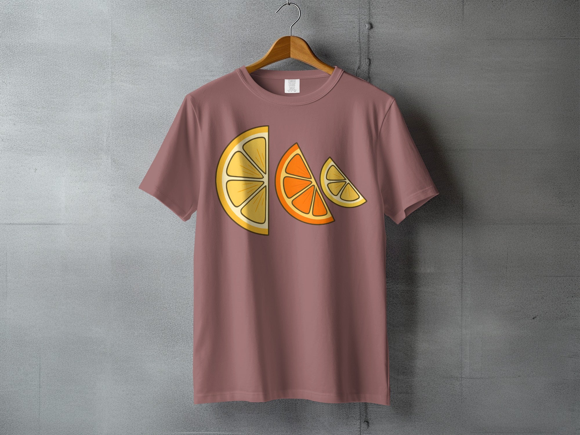 Dusty Rose Citrus Slices Lemon Orange Fruit Graphic product type