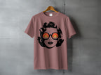 Retro Sunset Glasses Woman Face Outline T-Shirt product type