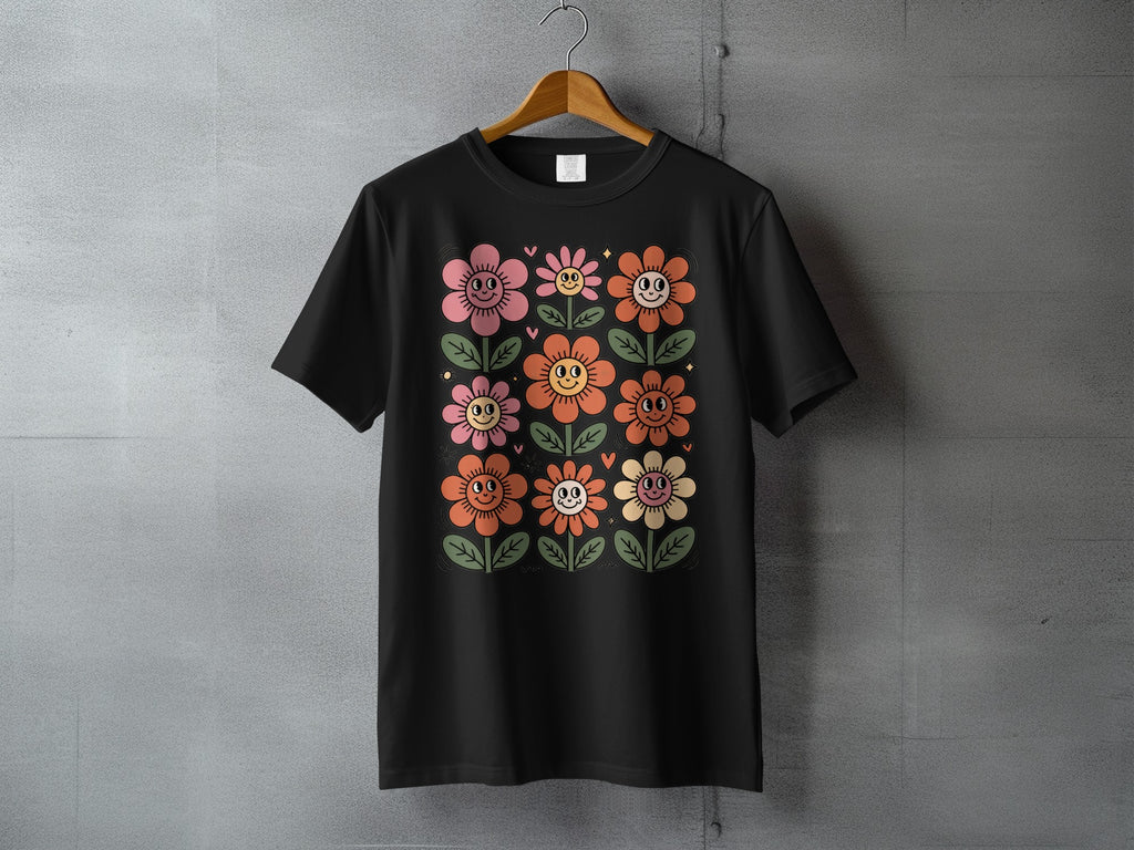Groovy Happy Smiling Cartoon Floral Design Pattern product type