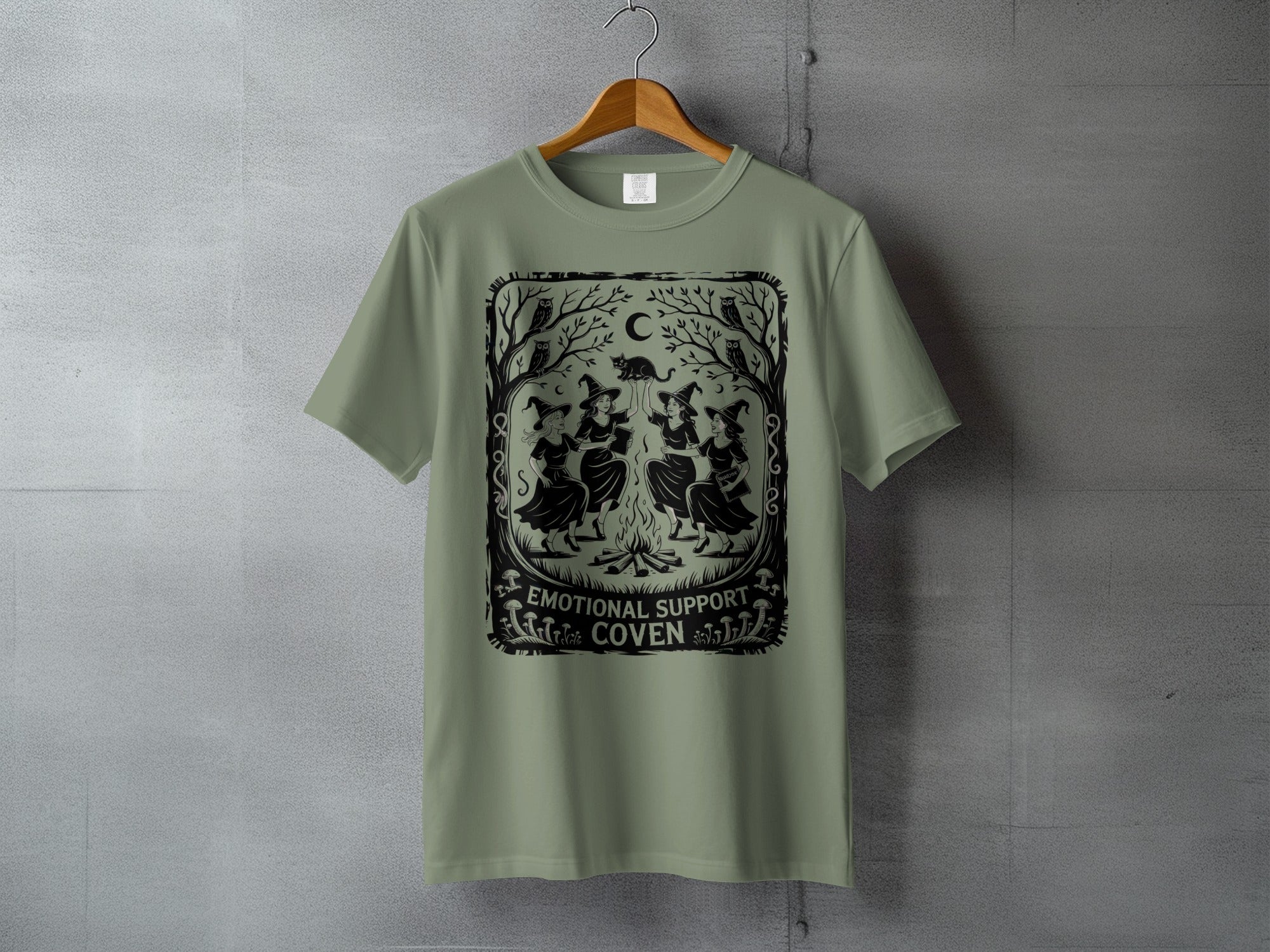 Emotional Support Coven Witches Cat Moon Owls product type