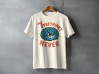 ME OVERTHINK? NEVER Brain Design Humor Graphic product type