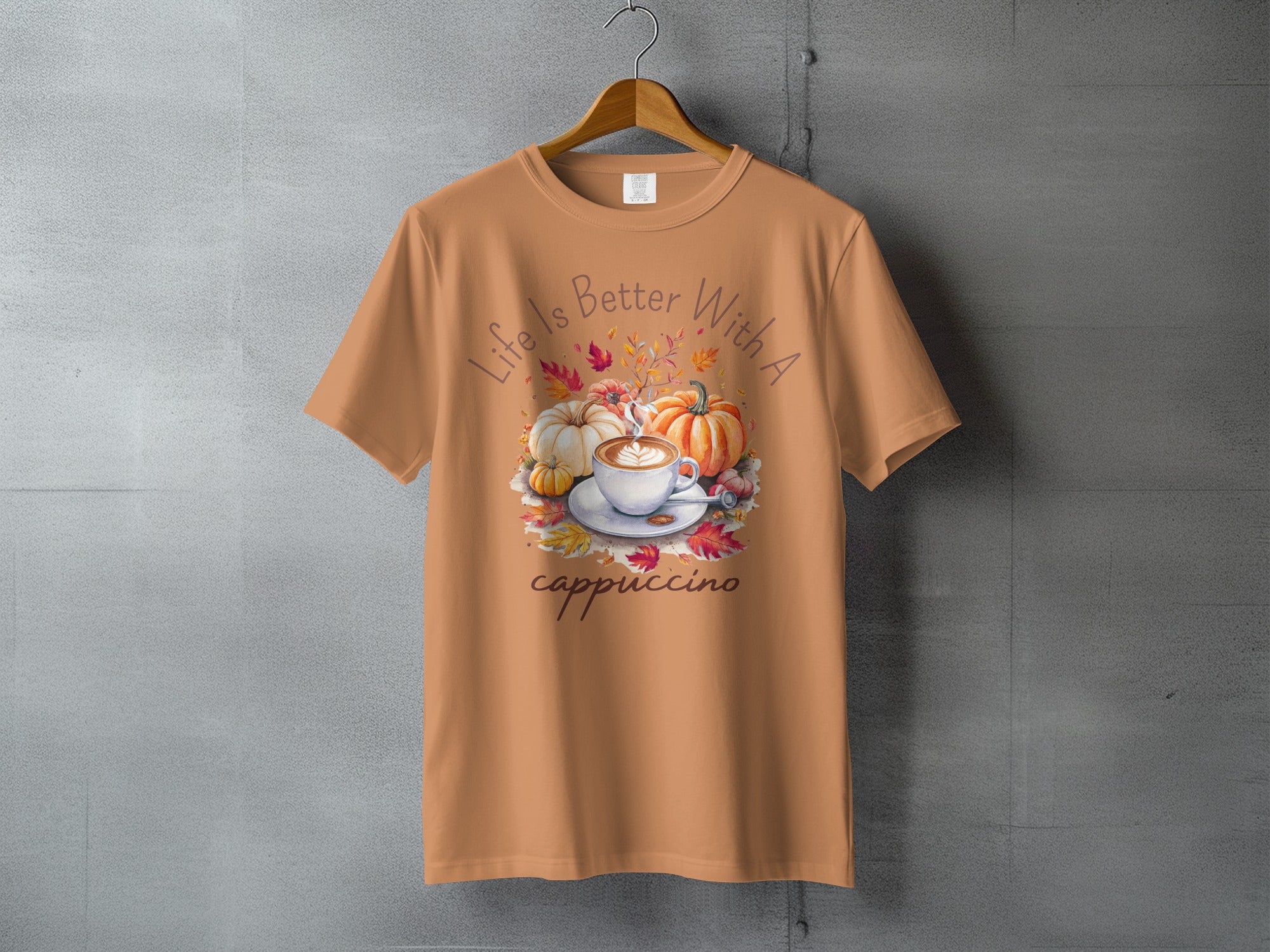 Life Is Better With A cappuccino Pumpkin Autumn Latte product type
Cappuccino Shirt
Pumpkin Tee
Autumn Leaves
Fall Season
Coffee Lover
Latte Art
Cozy Style
Graphic Tee
Seasonal Apparel
Harvest Design
Thanksgiving Gift
Cute Pumpkin
Life Is Better
Drink Coffee
Orange Shirt
Fall Fashion
Unique Design
Warm Colors
Autumn Vibes
Beverage Tee