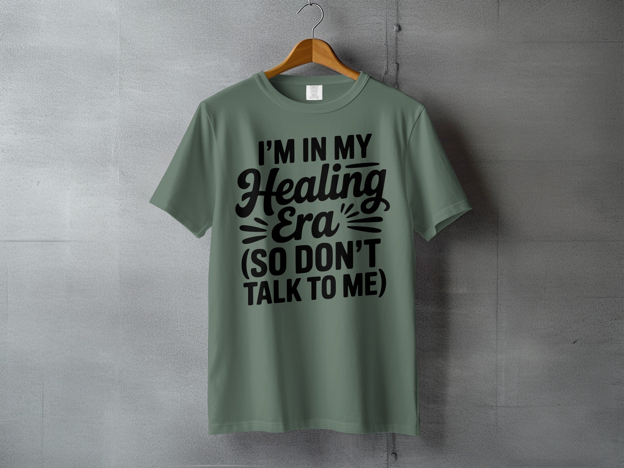 I'M IN MY Healing Era SO DON'T TALK TO ME product type
Healing Era
Dont Talk To Me
Funny Quote
Sarcastic Design
Introvert Mood
Mental Health
Self Care Era
Graphic Tee
Statement Shirt
Trendy Design
Humorous Top
Unique Apparel
Casual Style
Gift Idea
Positive Vibes
Quote T-Shirt
Comfort Wear
Emotional Health
Personal Space
Pop Culture
