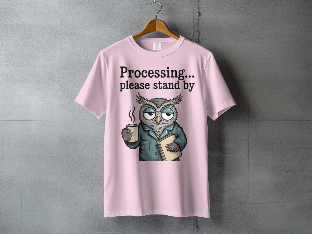 Processing Please Stand By Owl Design Pink product type